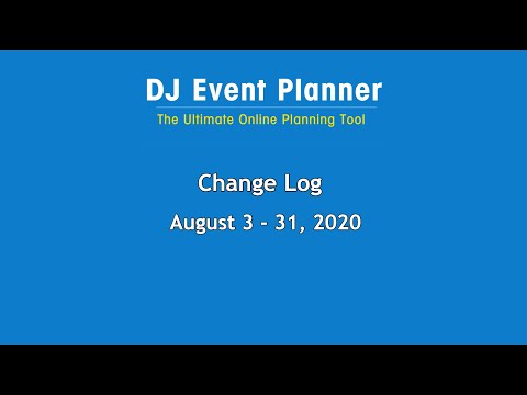 DJEP Change Log for August 3rd through 31st, 2020