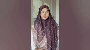 Tutorial Hijab Segi Empat Formal, Chic untuk ke Kantor #bawaltutorial #hijabsegiempat