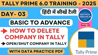 How to delete company in Tally Prime || How to open/shut multiple company in Tally Prime
