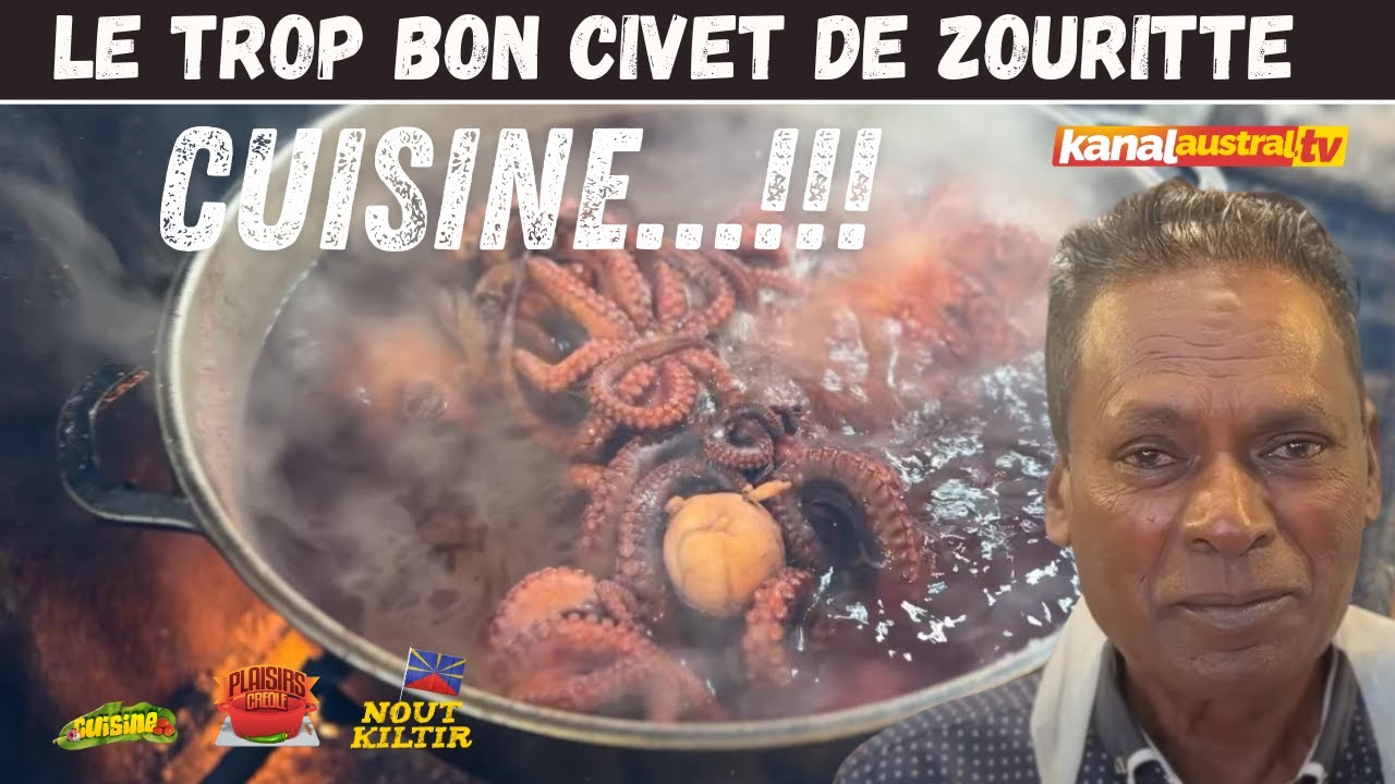 CUISINE -  Le trop bon civet de Zouritte ( Octopus) de KALIX sur KANAL AUSTRAL.TV