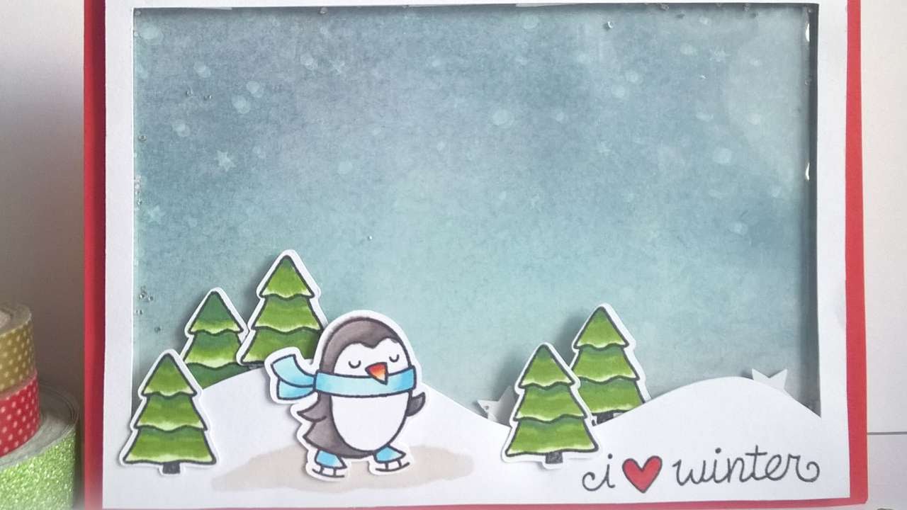 How To Make A Skating Penguin Shaker Card - DIY Crafts Tutorial ...