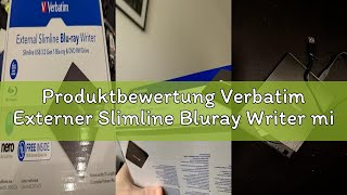 Produktbewertung Verbatim Externer Slimline Bluray Writer mit USB 3.2-Kabel, externer DVD und Bluray