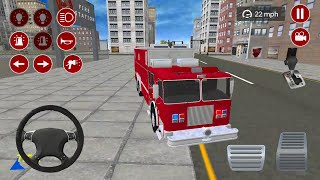 Fire Truck driving Android Gameplay | Firefighter Trucks Rescue 911 #43 screenshot 3