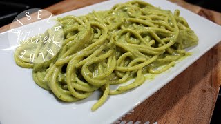 Spaghetti Verde en AIR FRYER | RECETA DE PASTA VERDE | @GiselaValdez