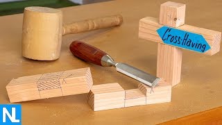 Making a Cross-Having Joint \/\/ woodworking basic skills