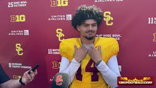 USC QB Jayden Maiava on spring break film, last weeks of camp
