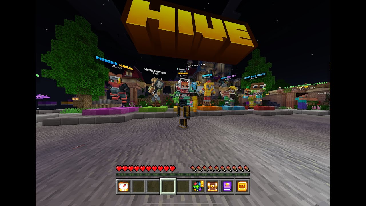 First time playing HIVE bedwars - YouTube