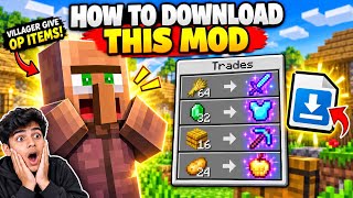 How to Download Villager Give OP Items Mod in Minecraft! 🔥 | OP Trades Mod In Minecraft PE 1.21++ screenshot 1