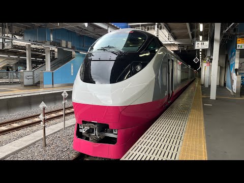 E657系 リバイバル塗装編成(スカーレットブロッサム) 品川駅発車