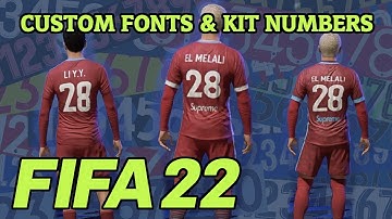HOW TO REPLACE FONT & NUMBERS FOR CUSTOM CLUB | FIFA 22