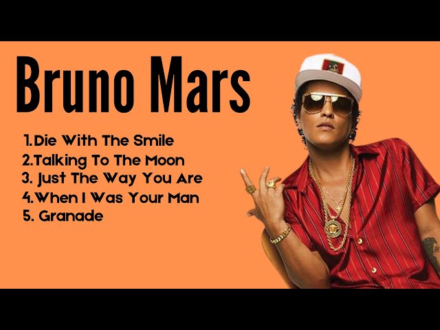 BRUNO MARS TOP 5 HITS BRUNO MARS PLAYLIST 2025