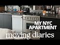 Moving vlog 3  nyc studio apartment unpacking new amazon couch i live in nyc