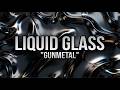 3 Hours Gunmetal Texture with Liquid Glass Animation | Relaxing Visual ASMR 4K Screensaver