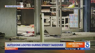 Another Los Angeles street takeover ends with AutoZone being looted  