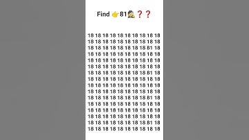 find the odd number 👉 81 🕵️❓❓