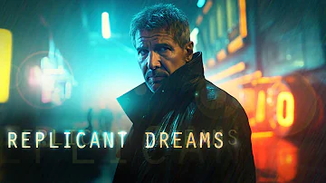 REPLICANT DREAMS | BladeRunner Blues | 2+ Hours | #asmr #sleep #study #rain #relax #ai  #pikalabs