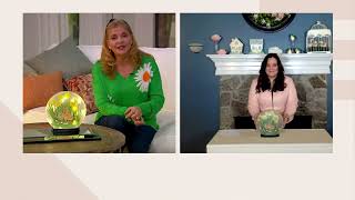 Illuminated 10 Slim Glass Sphere by Valerie on QVC