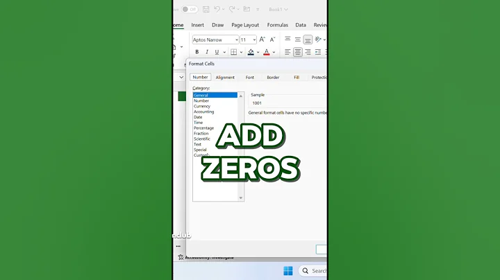 Excel Trick Add Leading Zeros #exceltips #exceltricks #explore