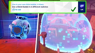 How to EASILY Use a Shield Bubble in 4 different matches | Fortnite Challenge Guide