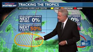 First Alert Forecast Tropical Storm Lala moves west but showers linger