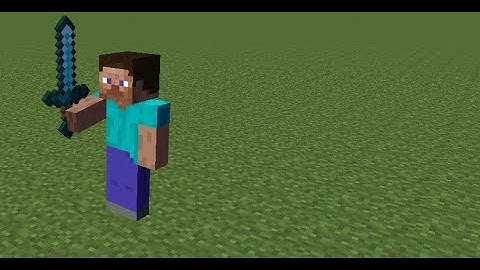 How To Make A Steve Holding a Diamond Sword In Mine imator