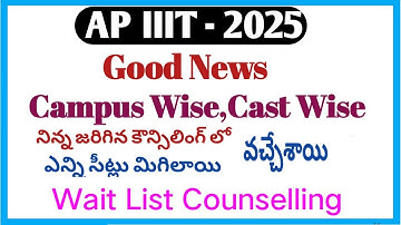 Ap iiit campus wise list released|ap iiit latest updates|rgukt latest updates|ap iiit|triple it|iiit