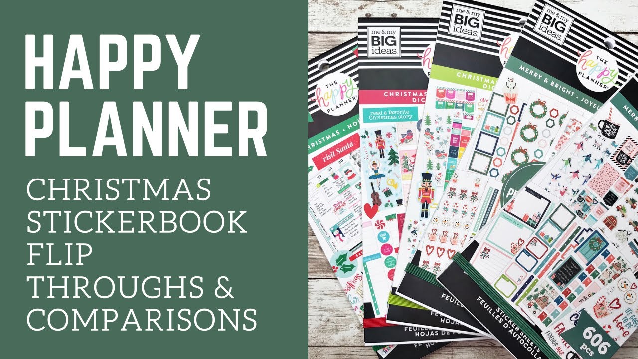 HAPPY PLANNER CHRISTMAS STICKER BOOK (2018-2020) FLIP THROUGHS