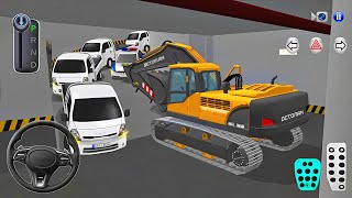 Heavy Excavator Stuck in Parking Garage 🚘🚧 | 3D Driving Class 2026 - Android Gameplay🎮 Car Games screenshot 1