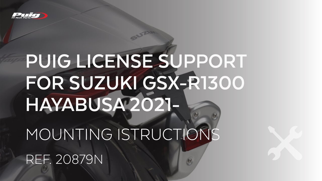 REF.20879N – PUIG LICENSE SUPPORT FOR SUZUKI GSX-R1300 HAYABUSA 21'-