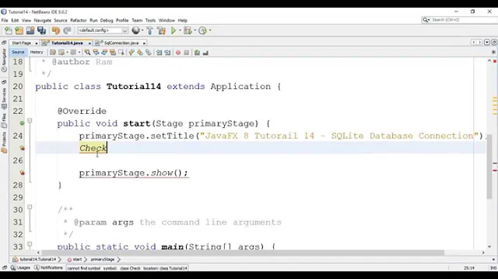 JavaFX 8 Tutorial 14 - SQLite Database Connection