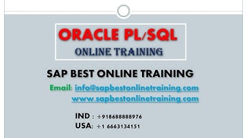 ORACLE PL/SQL ONLINE TRAINING | PLSQL OVER VIEW | ORACLE PLSQL TRAINING VIDEOS | ORACLE DEMO PLSQL