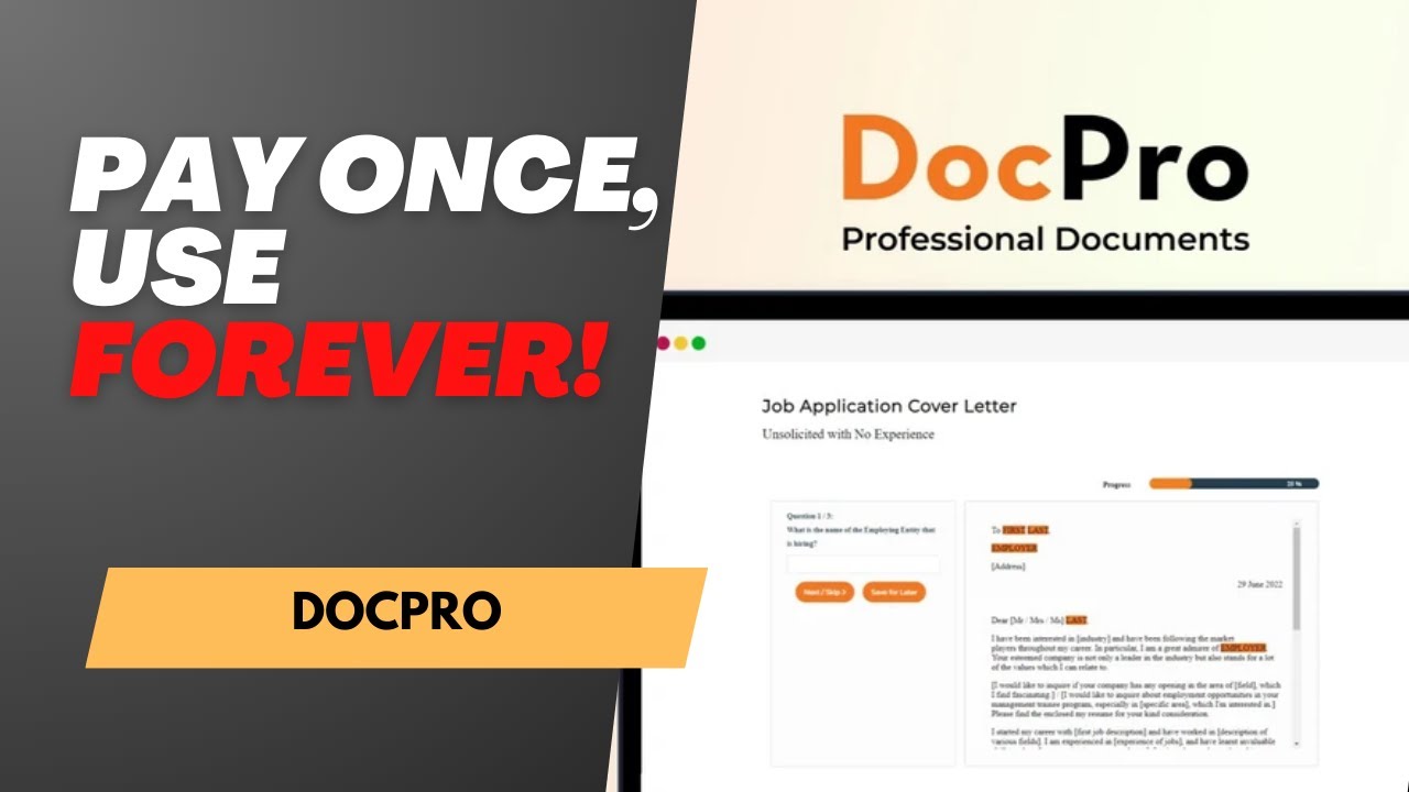 🧾 Create Legal Documents Without a Lawyer | DocPro AppSumo Deal Review