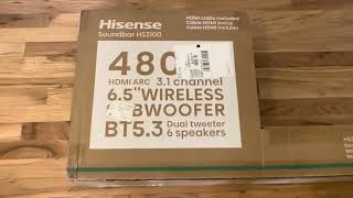 Hisense HS3100 Sound Bar with Wireless Subwoofer 480W Review Set Up