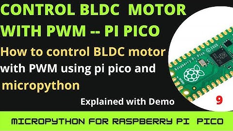 BLDC drone motor control with PWM and micropython | raspberry pi pico | Demo and Code