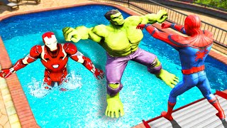 GTA 5 Spiderman VS Superheroes Water Jumps & Fails (Euphoria Physics/Ragdolls) #1