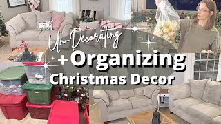 HOW TO ORGANIZE CHRISTMAS DECOR | UN-DECORATE AND CLEAN WITH ME AFTER CHRISTMAS