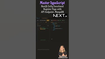 Master TypeScript NextJS Fully Functional Register Page with API Endpoint, MongoDB | #viralvideo