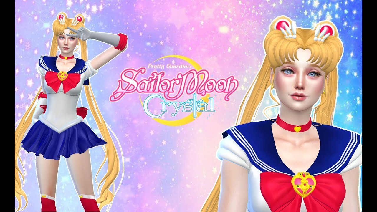 The Sims 4 CAS SAILOR MOON Lookbook + CC and DOWNLOAD SIM - YouTube.