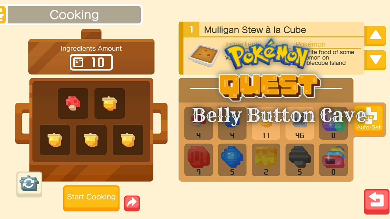 Pokémon Quest || Belly Button Cave - YouTube