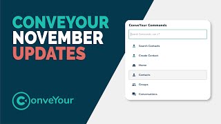ConveYour Updates for Nov 2021