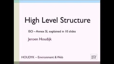 The High Level Structure Explained in 10 Slides