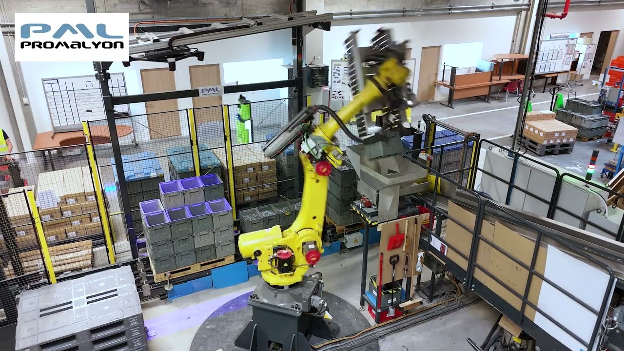 Video de DEPALETTISATION, DECAISSAGE, PALETTISATION pour la société A-RAYMOND