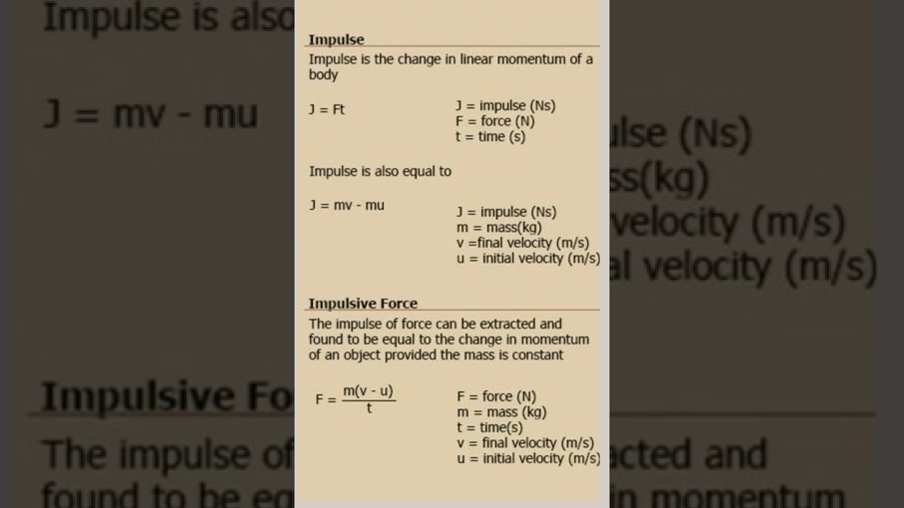 Impulse|impulsive force|physics