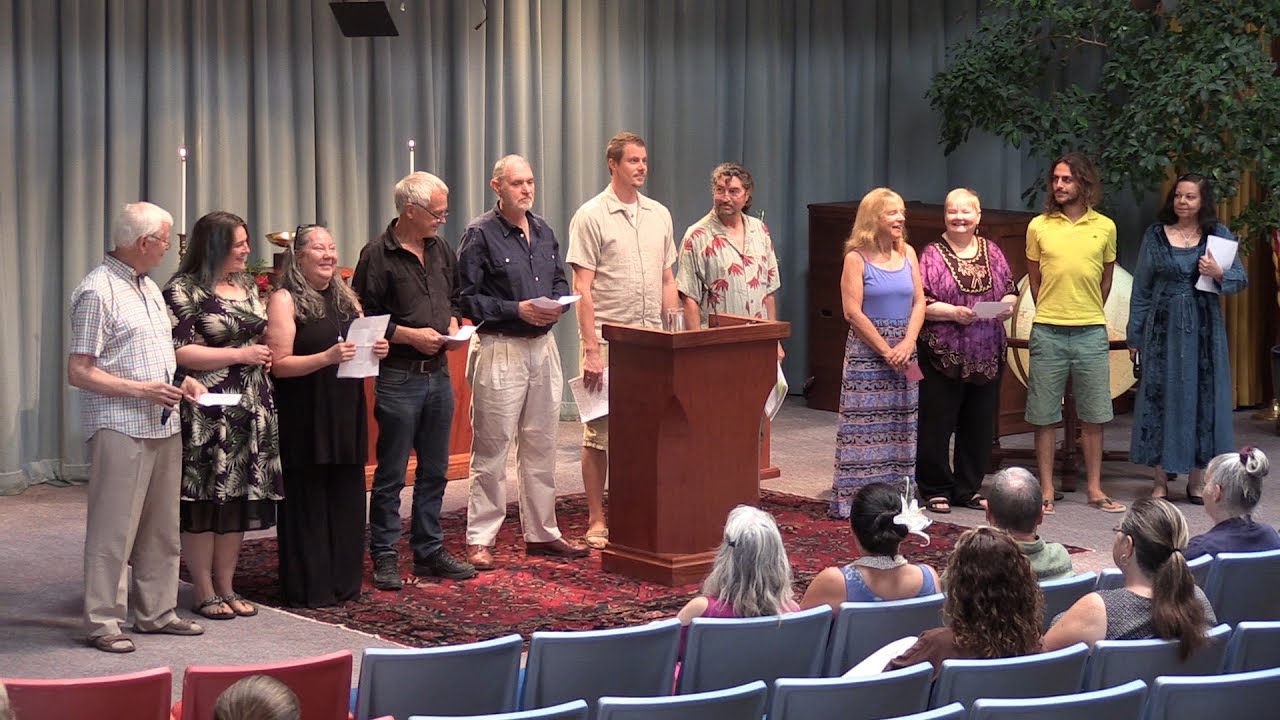 Graduates of Primal Spirituality 2 reading Sovereign Declarations