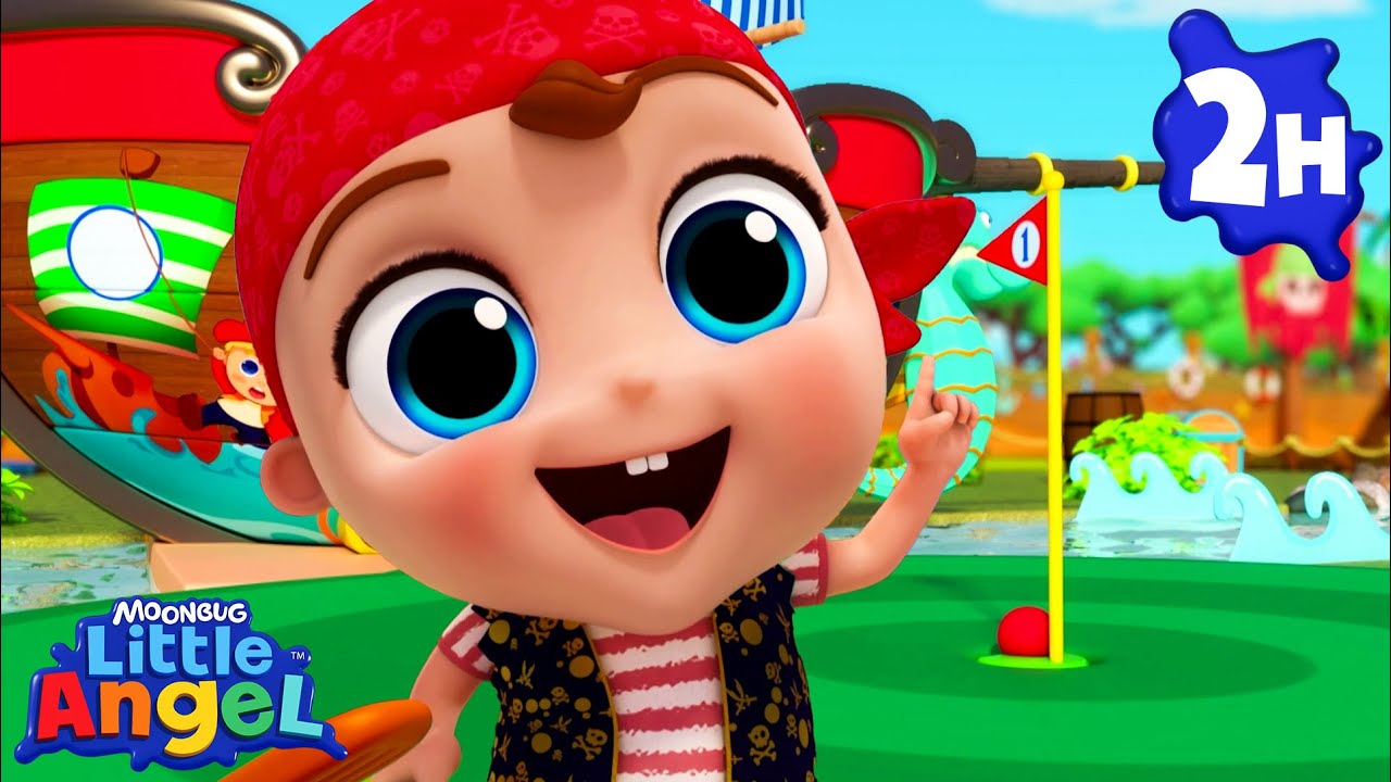 ⛳ Baby John's Sports Adventures! | Little Angel | Fun Kids Songs | Nursery Rhymes