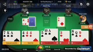 Roz rummy 101 full trick game won only solo match screenshot 5