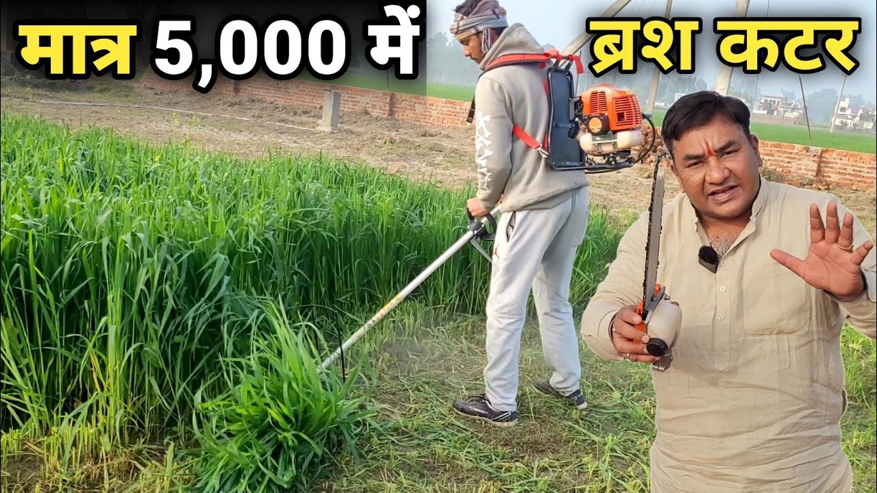 मात्र 5000 में ब्रश कटर मशीन | राजा भाई ने दी बंपर छूट | hath se gehu katne ki machine