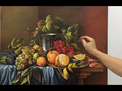 phần 4 . Hướng dẫn vẽ tranh sơn dầu tĩnh vật cổ điển