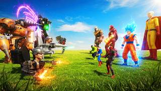 Skibidi Toilet Titans vs Avengers, Goku, Saitama & Superman - Ultimate Crossover Battle in ARBS! screenshot 5