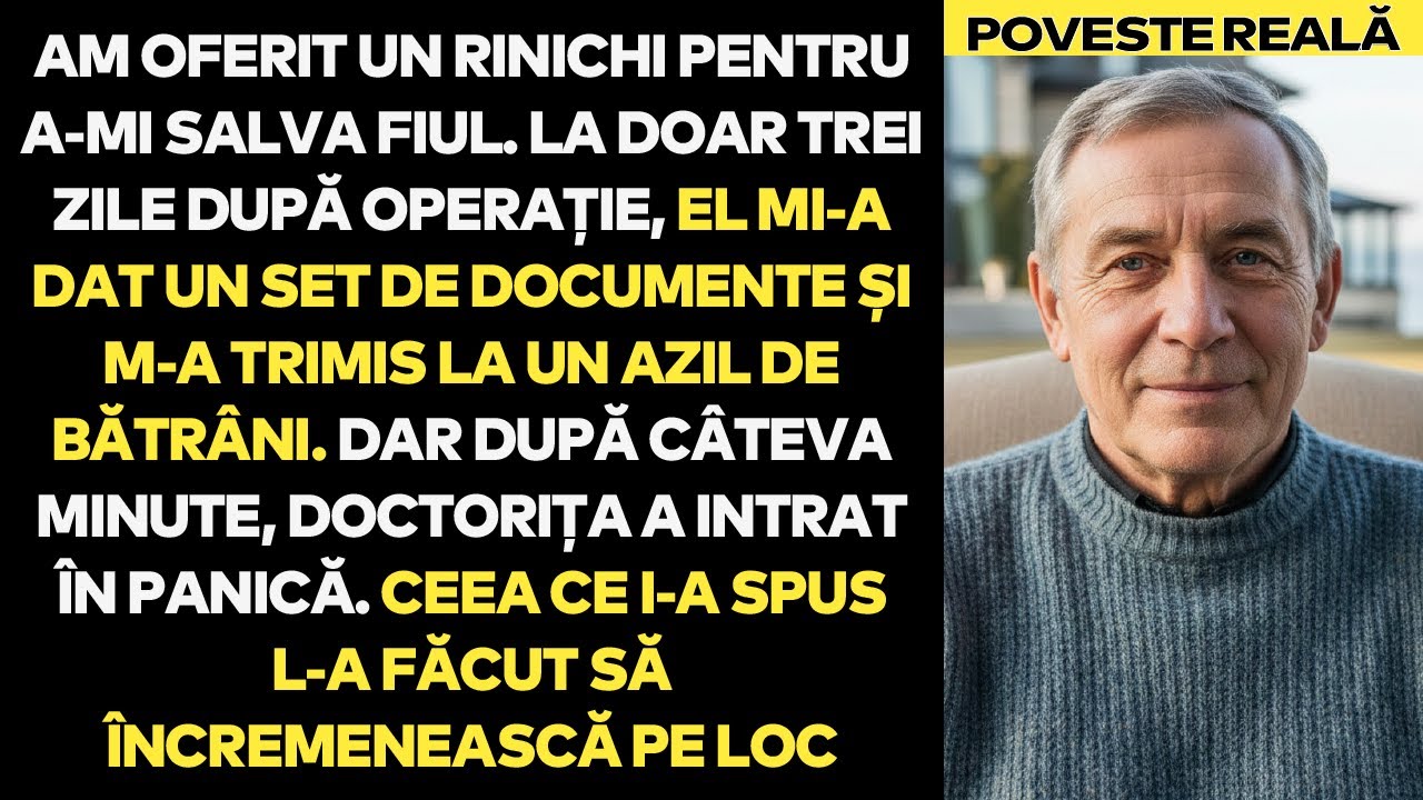 Am Donat Un Rinichi Fiului Meu Și M-A Alungat. Dar Medicul Mi-A Spus Adevărul...